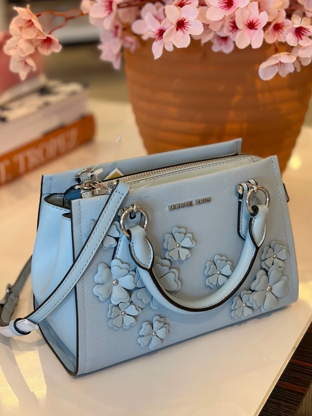MICHAEL KORS Marilyn Small Embellished Satchel Crossbody - Picture 7 of 13
